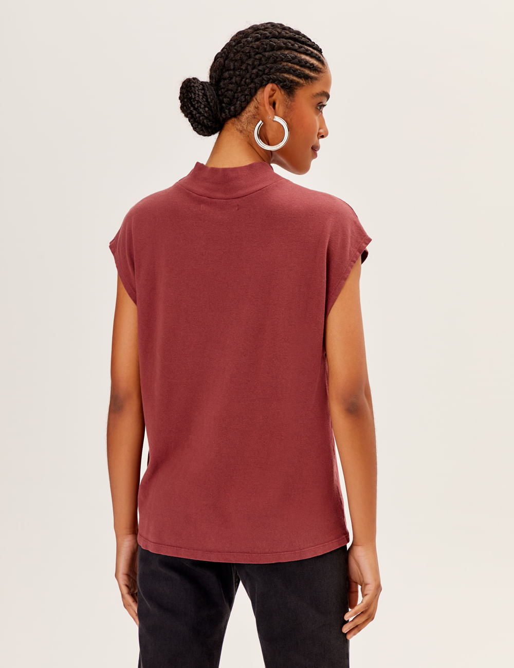 Blusa Básica Decote Costas